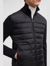 Padded Wool Cardigan Black - MONCLER - BALAAN 5