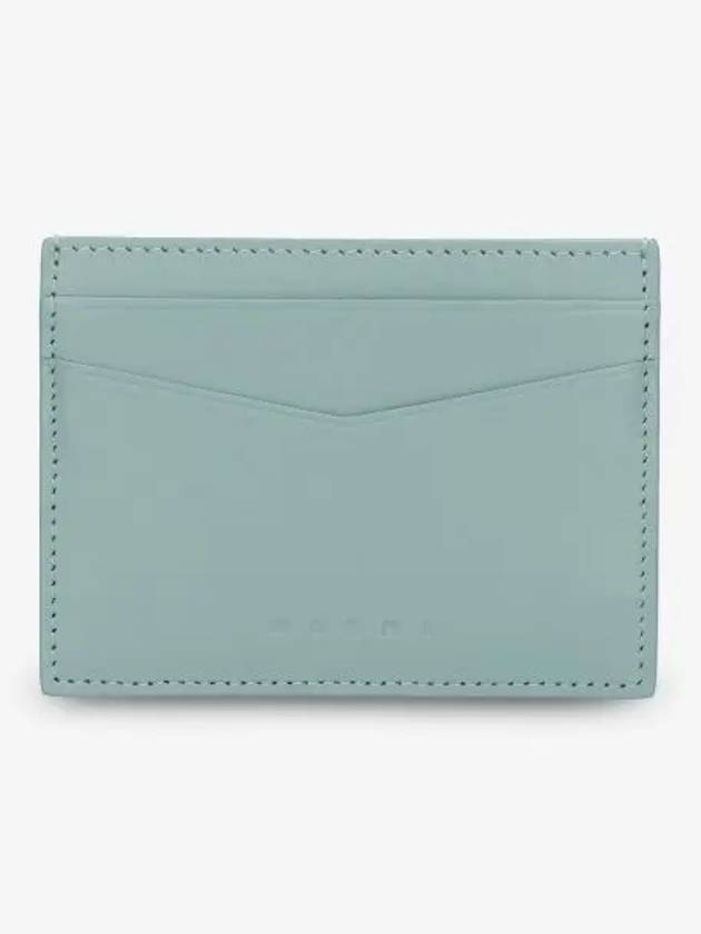 Flat Leather Card Wallet Mint - MARNI - BALAAN 2