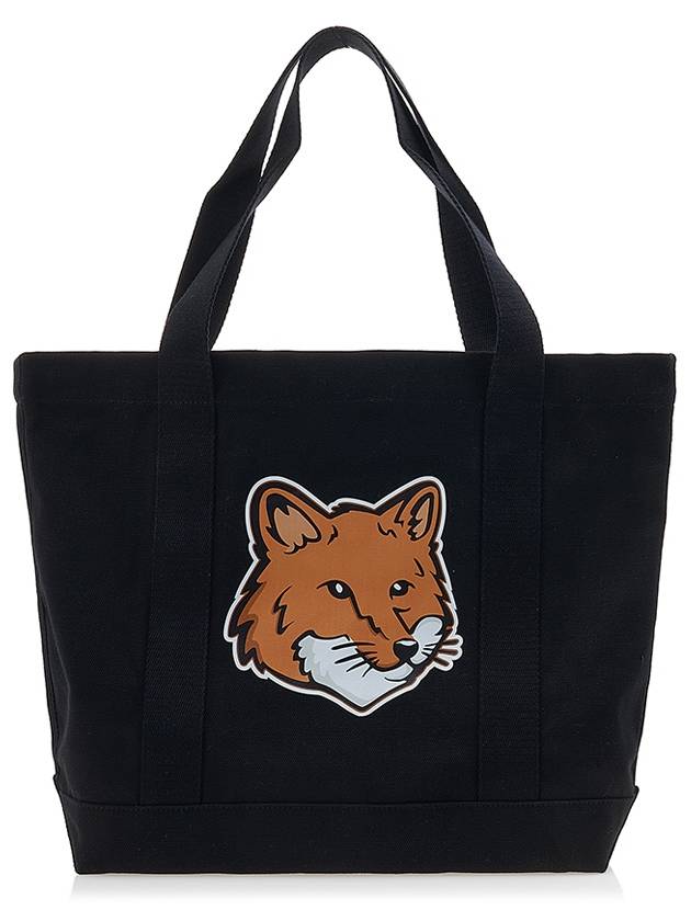 Fox Head Print Tote Bag Black - MAISON KITSUNE - BALAAN 2