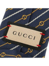 Round Interlocking G Rope Silk Tie Blue Yellow - GUCCI - BALAAN 6