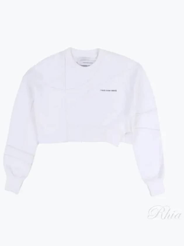 Logo embroidery cropped sweatshirt FWF16HD01 white - FENG CHEN WANG - BALAAN 1