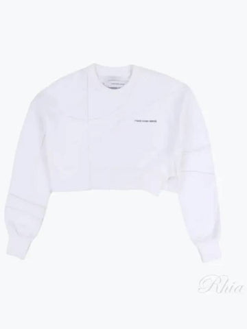 Logo embroidery cropped sweatshirt FWF16HD01 white - FENG CHEN WANG - BALAAN 1