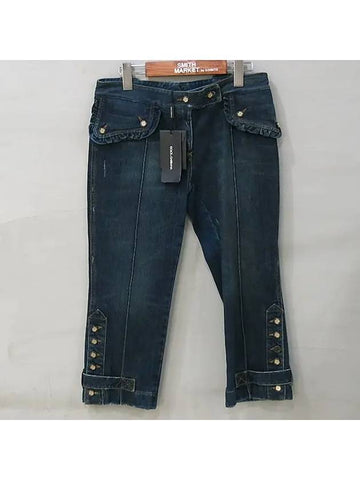 G8542 Side button decoration three quarter length women s jeans size 42 - DOLCE&GABBANA - BALAAN 1