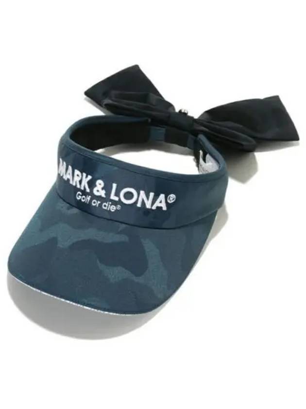 Golf Gauge Ribbon Sun Visor White Navy MLF 3A FC05 - MARK & LONA - BALAAN 1