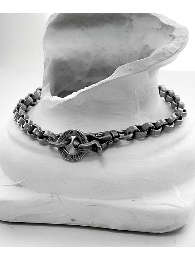 5mm Bold O Chain BraceletDark Silver - BLESSED BULLET - BALAAN 1