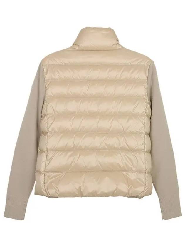 Women's Padded Wool Cardigan Beige - MONCLER - BALAAN 3