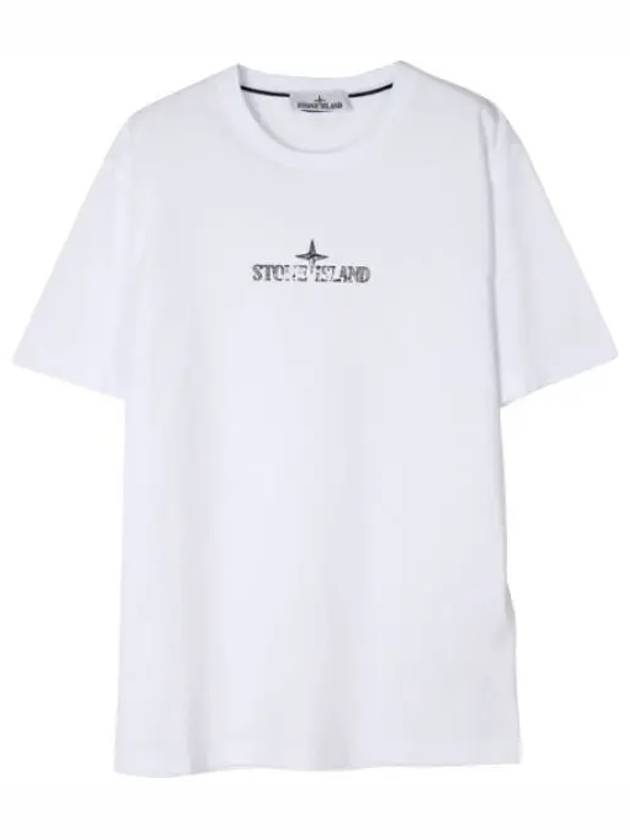 Stamp One Print Cotton Jersey Short Sleeve T Shirt Slim Fit Men s Tee - STONE ISLAND - BALAAN 1