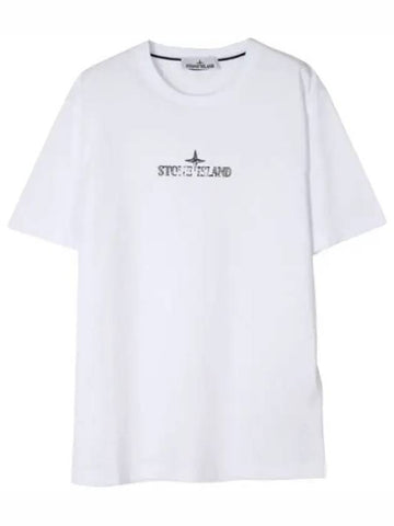 Stamp One Print Cotton Jersey Short Sleeve T Shirt Slim Fit Men s Tee - STONE ISLAND - BALAAN 1