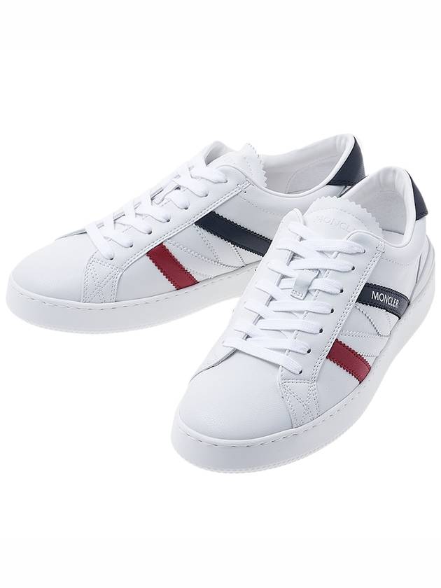 Men's Monaco Trainer Low Top Sneakers White - MONCLER - BALAAN 2