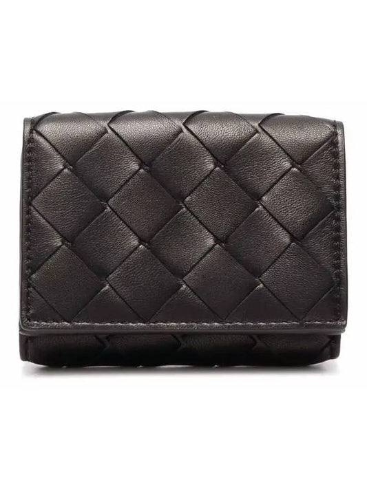 Tiny Tri-Fold Zipper Half Wallet Brown - BOTTEGA VENETA - BALAAN 2