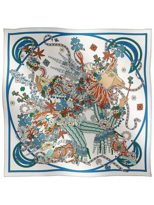 La Danse Du Printemps Scarf White Blue - HERMES - BALAAN 2