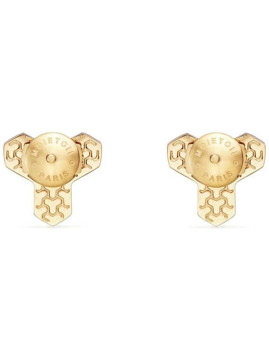 Muriel earrings 13 gold onyx motif 2 - MOIETOII PARIS - BALAAN 2