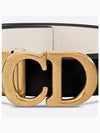 Saddle Reversible Smooth Calfskin Belt Black - DIOR - BALAAN 7