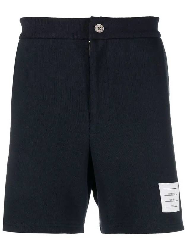 Men's RWB Striped Cotton Bermuda Shorts Navy - THOM BROWNE - BALAAN 3