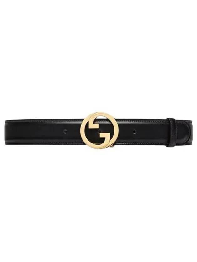 Blondie Leather Belt Black - GUCCI - BALAAN 2