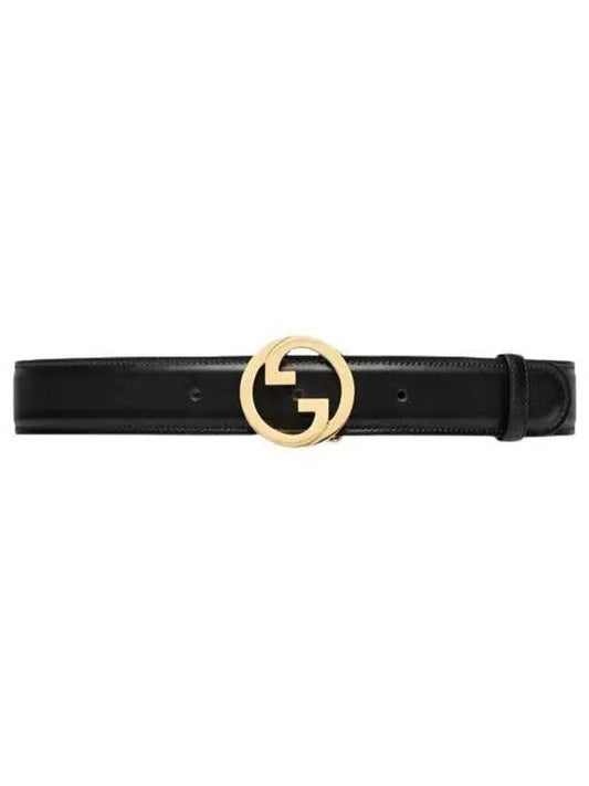 Blondie Leather Belt Black - GUCCI - BALAAN 1