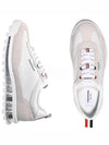 Vitello Calf Leather Clear Sole Tech Runner Sneakers White - THOM BROWNE - BALAAN 2