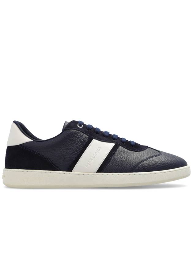 FERRAGAMO ‘Achille’ Sneakers, Men's, Navy Blue - SALVATORE FERRAGAMO - BALAAN 1