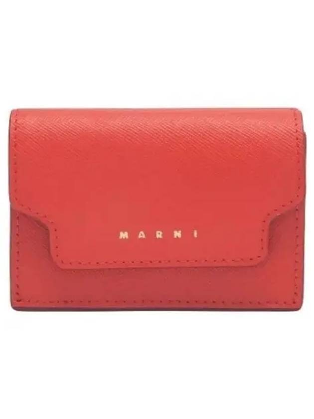 Saffiano Orange Trunk Card Wallet PFMOW02U07 LV520 Z600M - MARNI - BALAAN 2