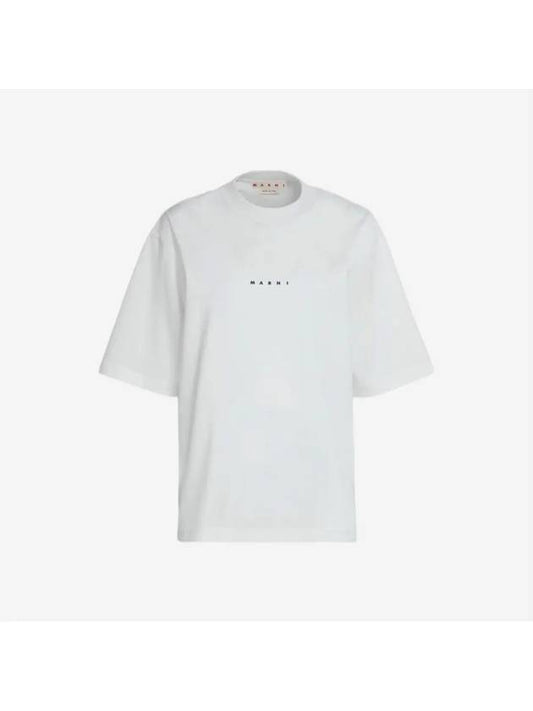 Logo Cotton Short Sleeve T-Shirt White - MARNI - BALAAN 2