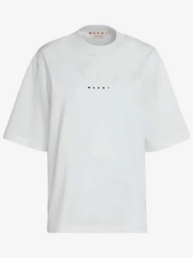 Logo Cotton Short Sleeve T-Shirt White - MARNI - BALAAN 2