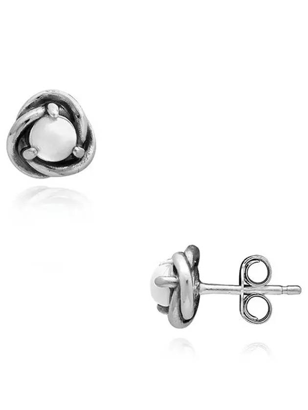 June Birthstone Eternity Stud Earrings White Silver - PANDORA - BALAAN 5