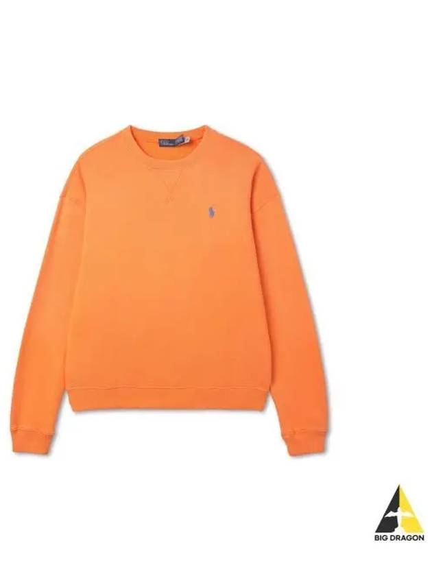 W Fleece Crew Neck Pullover Orange - POLO RALPH LAUREN - BALAAN 1