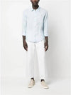 Cassel Linen Long Sleeve Shirt Light Blue - A.P.C. - BALAAN 5