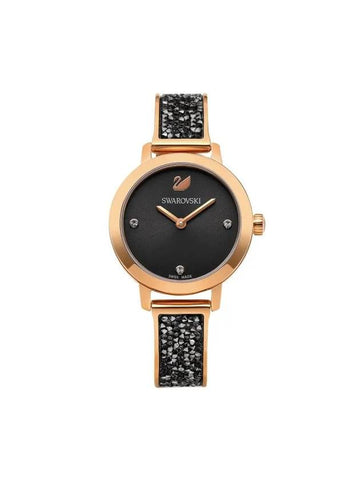 Iconic Swan Cosmic Rock Metal Watch Black - SWAROVSKI - BALAAN 1