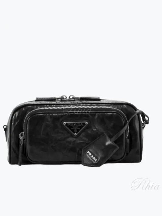 Nappa Leather Multi-Pocket Cross Bag Black - PRADA - BALAAN 2