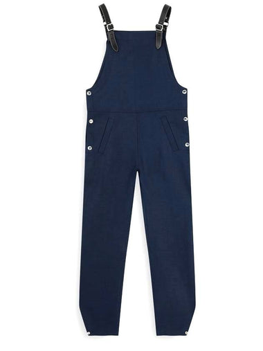 Women Square Overall Jumpsuit Blue - BURBERRY - BALAAN 1