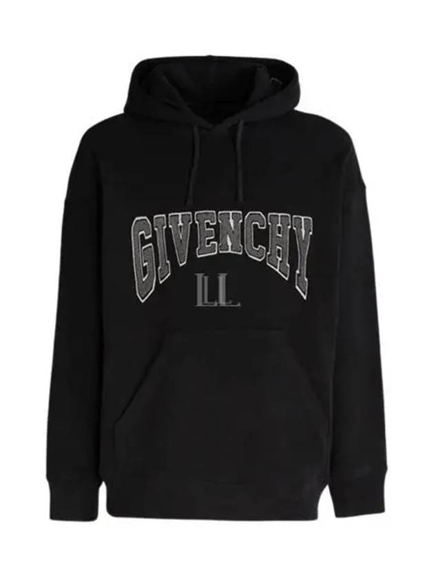 Logo Print Drawstring Hoodie Black - GIVENCHY - BALAAN 2