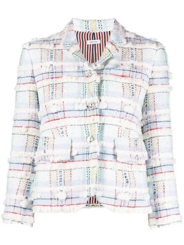 Madras Pouf Tweed High Armhole Sport Jacket - THOM BROWNE - BALAAN 1