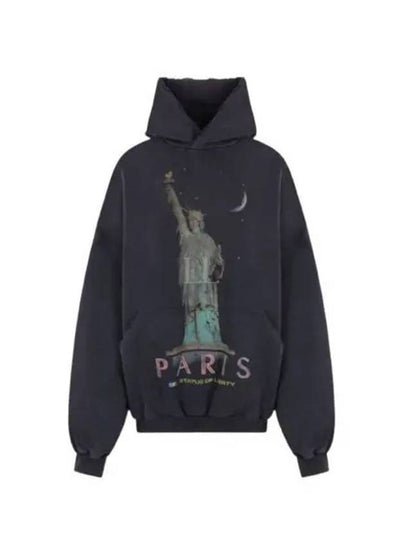 Paris Liberty Print Large Fit Hood Fade Black - BALENCIAGA - BALAAN 2