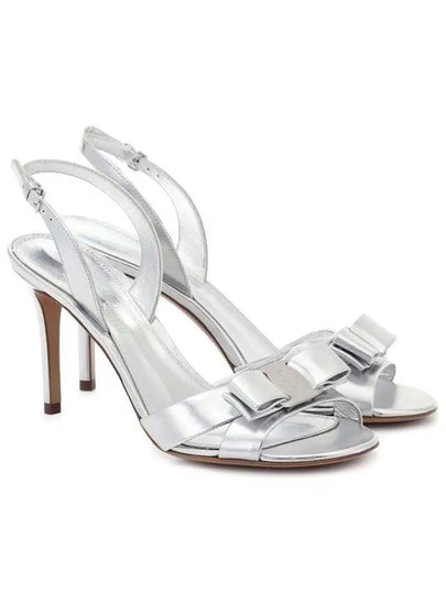 VARA bow slingback sandals silver 01Q694 0728762 - SALVATORE FERRAGAMO - BALAAN 2