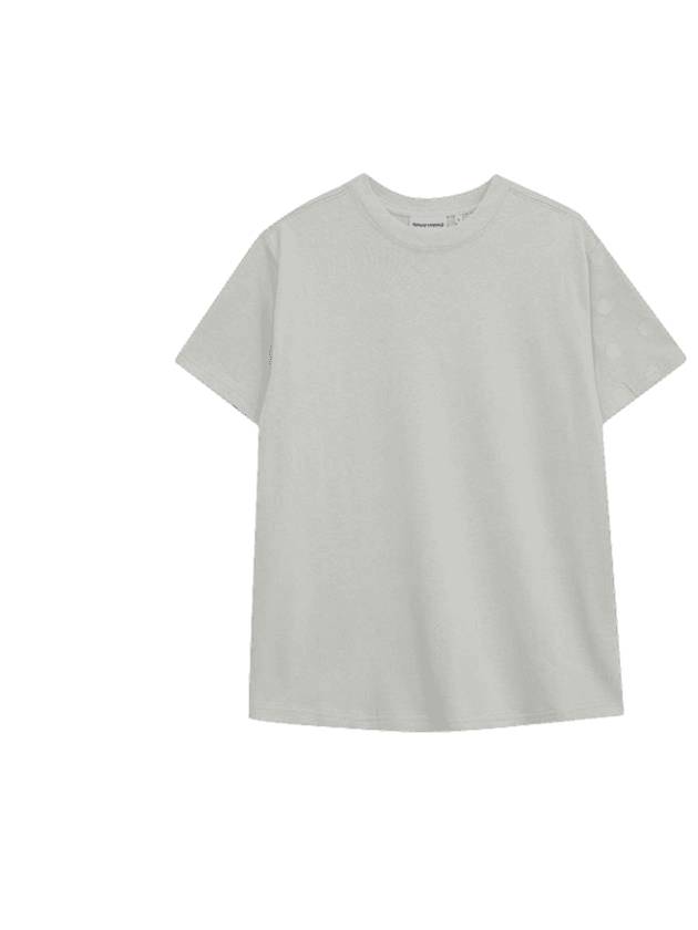 Dot Labeling Short Sleeve T-Shirt Grey - PEOPLE OF THE WORLD - BALAAN 1