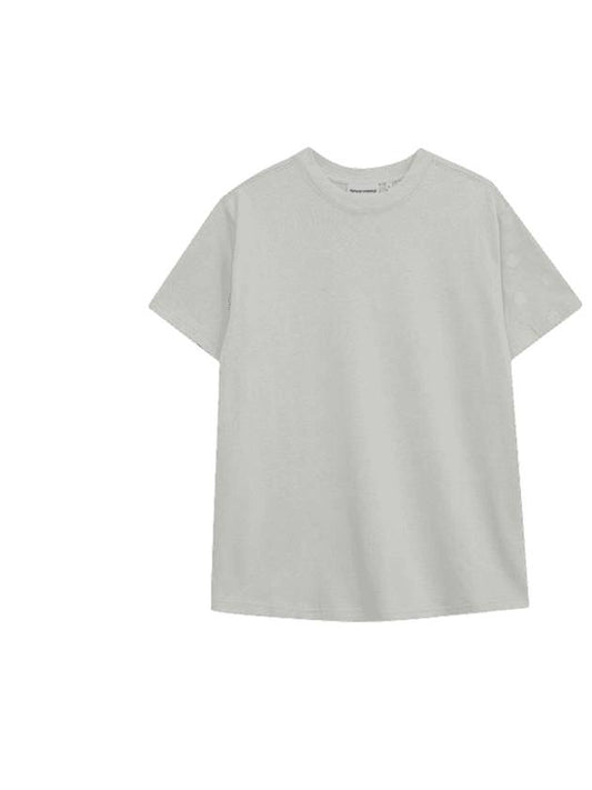 Dot Labeling Short Sleeve T-Shirt Grey - PEOPLE OF THE WORLD - BALAAN 1