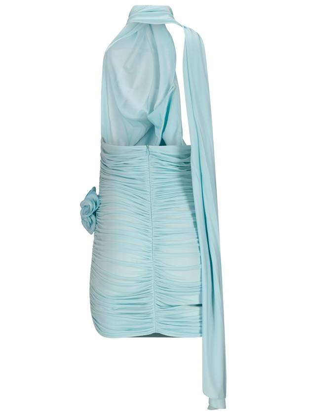 WRAP NECK MINI DRESS IN BLUE - MAGDA BUTRYM - BALAAN 2