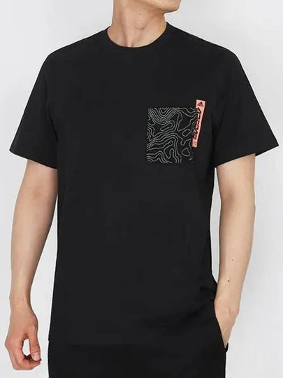 City Escape Pocket Graphic Short Sleeve T-Shirt Black - ADIDAS - BALAAN 2