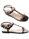 Rockstud Patent Sandals Black - VALENTINO - BALAAN 2