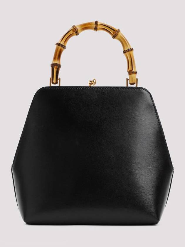 Goji Frame Square Calf Leather Tote Bag Black - JIL SANDER - BALAAN 3