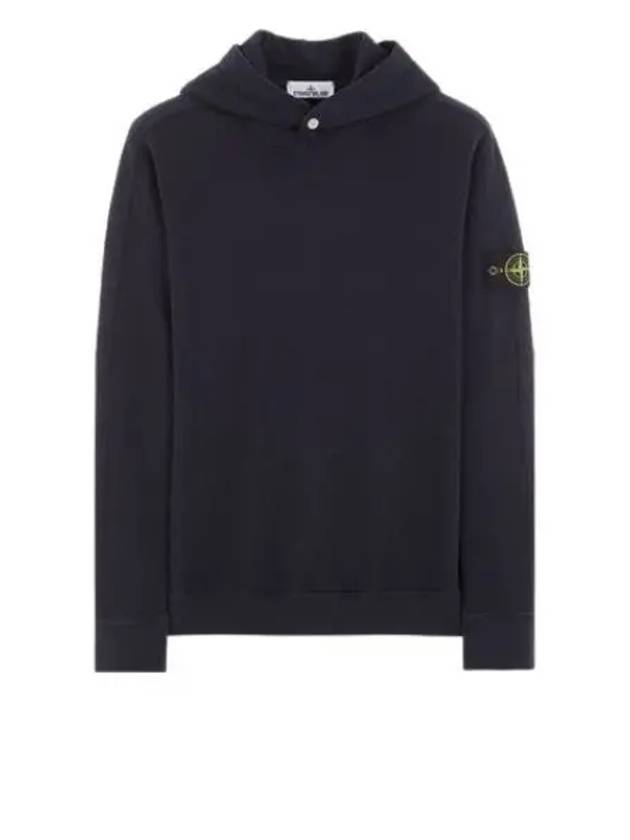 Old Treatment Malfile Fleece Hoodie Navy - STONE ISLAND - BALAAN 2