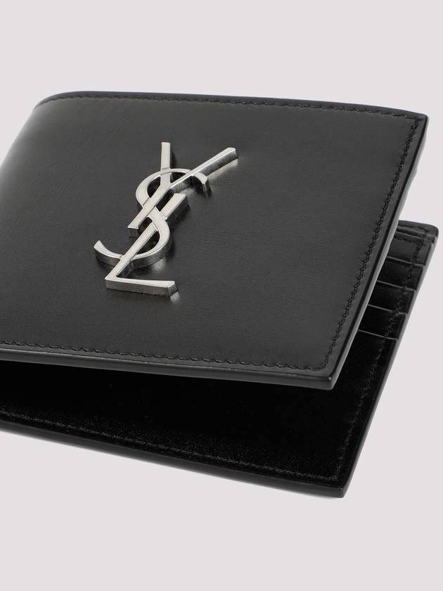 East/West Wallet In Smooth Leather Black - SAINT LAURENT - BALAAN 5