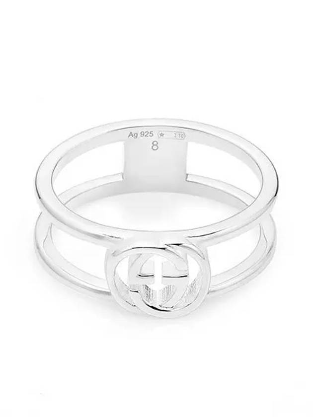 Interlocking GG Thin Open Ring YBC298036001 Silver - GUCCI - BALAAN 2