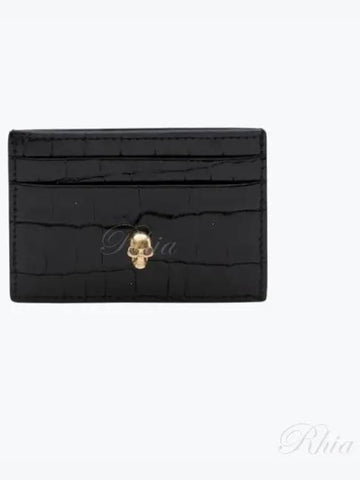 Alexander McQueen Crocodile Skull Card Wallet 632038 1JMFG 1050 - BURBERRY - BALAAN 1