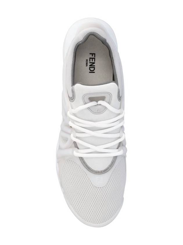 3D Rubber Logo Low Top Sneakers White - FENDI - BALAAN 5