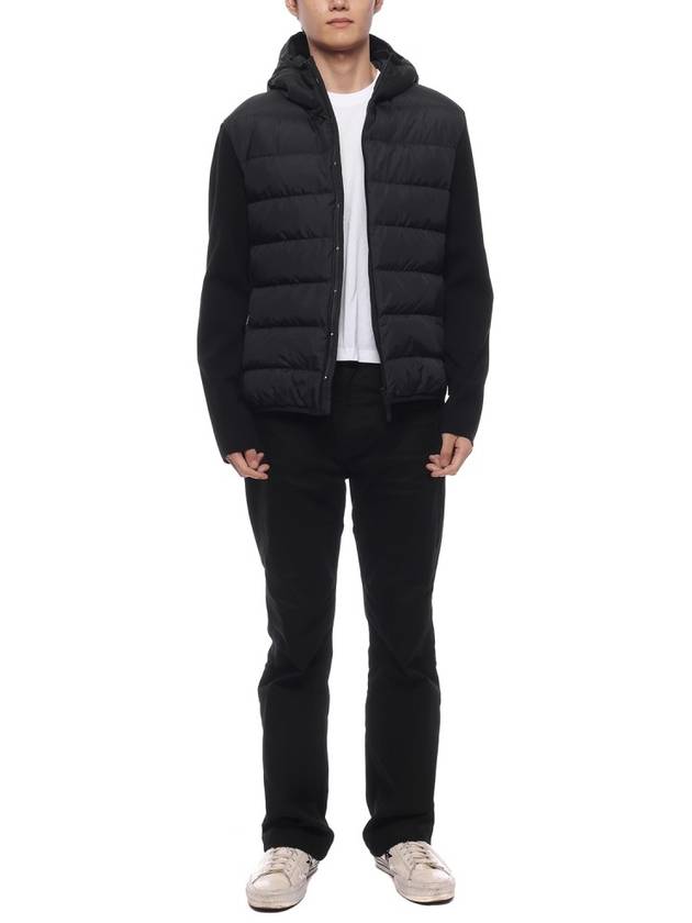 Cotton Padded Zip-Up Hoodie Black - MONCLER - BALAAN 4