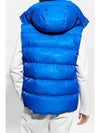 1A00204 596B4 702 LAWU Lau logo patch hooded padded vest blue men's vest - MONCLER - BALAAN 4