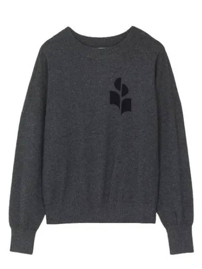 Ateley Logo Cotton Sweatshirt Dark Grey - ISABEL MARANT - BALAAN 2