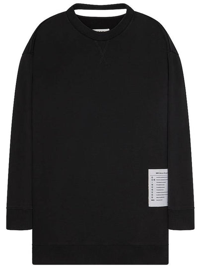 Logo Patch Cut Out Detail Sweatshirt Black - MAISON MARGIELA - BALAAN 2